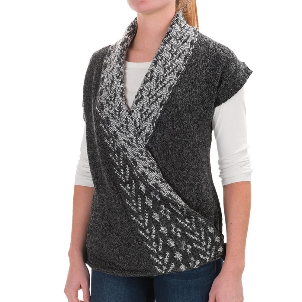 Royal Robbins Mystic wrap sweater vest Charcoal Gray Size Small New